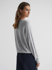 Reiss Grey Audrey Crew Neck Knitted Jumper - Image 5 of 7