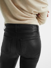 Reiss Black Hoxton PAIGE Coated Skinny Jeans - Image 11 of 12