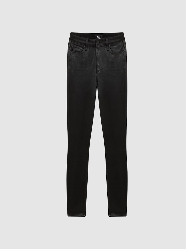 Reiss Black Hoxton PAIGE Coated Skinny Jeans - Image 2 of 12