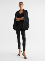 Reiss Black Hoxton PAIGE Coated Skinny Jeans - Image 6 of 12