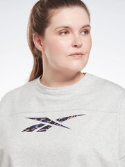 Reebok Grey Plus Size Modern Safari Sweatshirt - Image 4 of 6