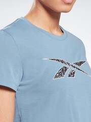 Reebok Blue Modern Safari Logo T-Shirt - Image 4 of 6