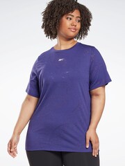 Reebok Plus Size Purple Burnout T-Shirt - Image 1 of 6