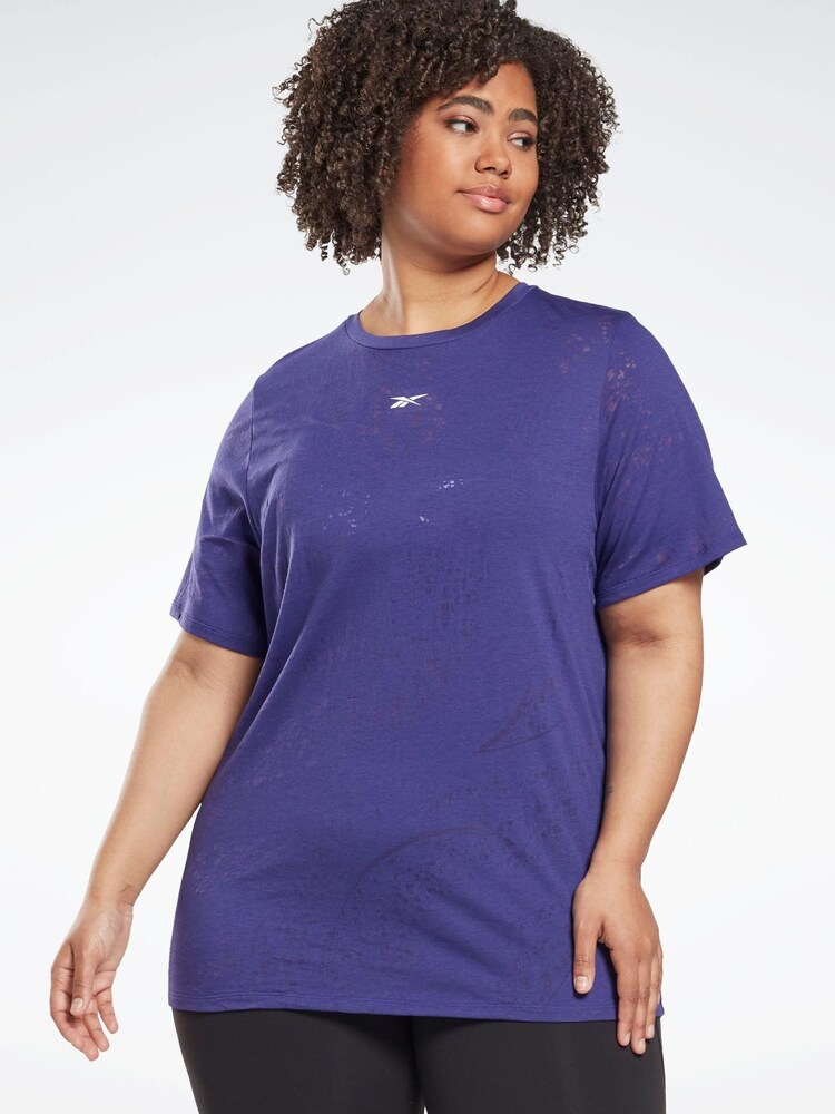 Reebok Plus Size Purple Burnout T-Shirt - Image 1 of 6
