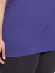 Reebok Plus Size Purple Burnout T-Shirt - Image 3 of 6