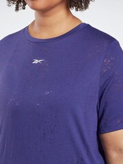 Reebok Plus Size Purple Burnout T-Shirt - Image 4 of 6