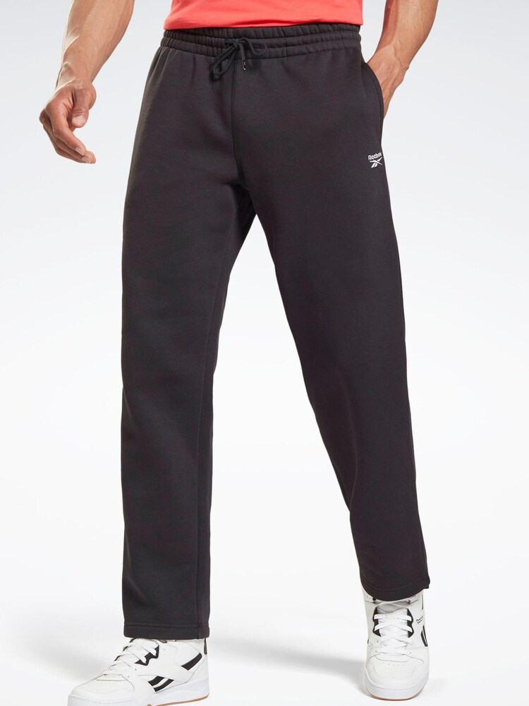 Reebok Identity Black Open Hem Joggers - Image 1 of 4