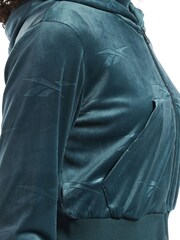 Reebok Green Classics Energy Q4 Velour Zip-Up Sweatshirt - Image 5 of 7
