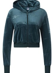 Reebok Green Classics Energy Q4 Velour Zip-Up Sweatshirt - Image 6 of 7