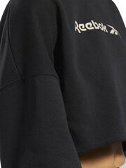 Reebok Classics Reworked Black Crop Sweatshirt - Image 5 of 7