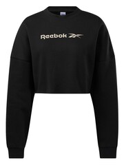 Reebok Classics Reworked Black Crop Sweatshirt - Image 6 of 7