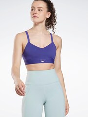 Reebok Purple Lux Strappy Sports Bra - Image 1 of 4