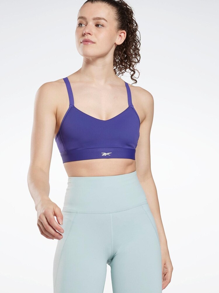 Reebok Purple Lux Strappy Sports Bra - Image 1 of 4