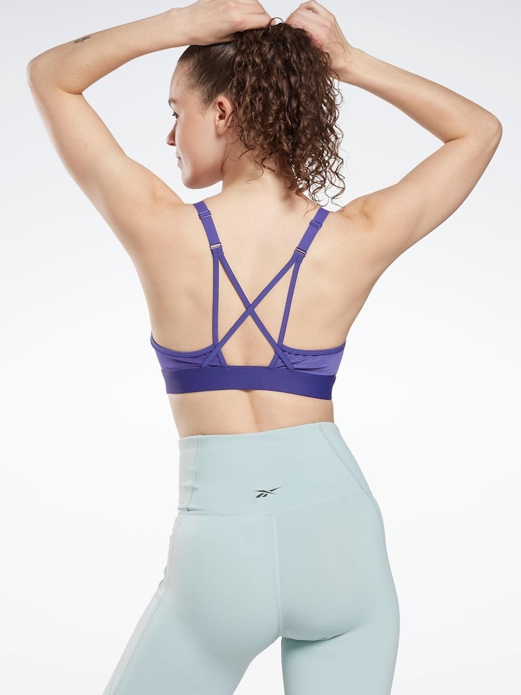 Reebok Purple Lux Strappy Sports Bra - Image 2 of 4