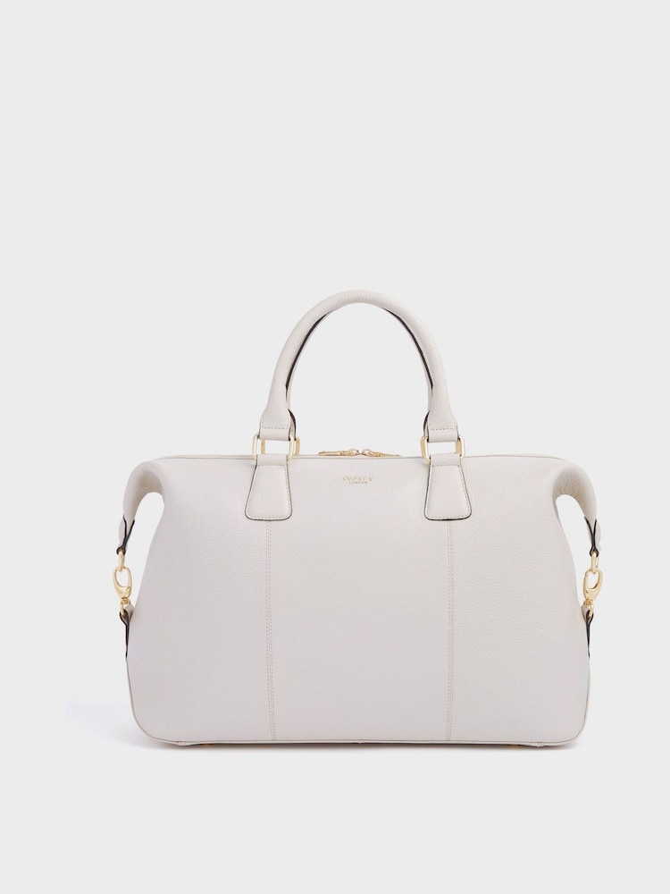 OSPREY LONDON Red The Adaline Leather Weekender - Image 2 of 6