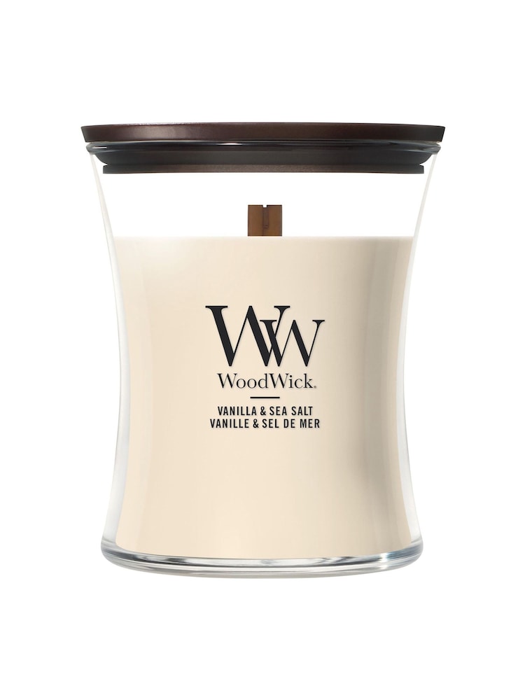 Woodwick Cream Medium Hourglass 1 Wick Candle - Image 1 of 1