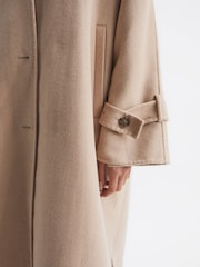 Reiss Camel Carmen Blindseam Cape Coat - Image 4 of 6
