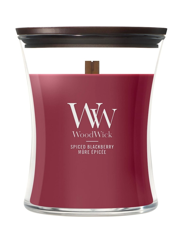 Woodwick Red Medium Hourglass 1 Wick Candle - Image 1 of 1