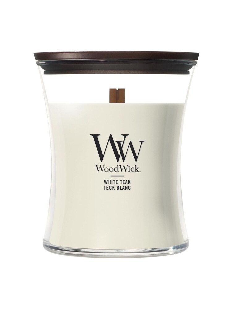Woodwick Cream Medium Hourglass 1 Wick Candle - Image 1 of 1 Woodwick Cream Medium Hourglass 1 Wick Candle - Image 1 of 1