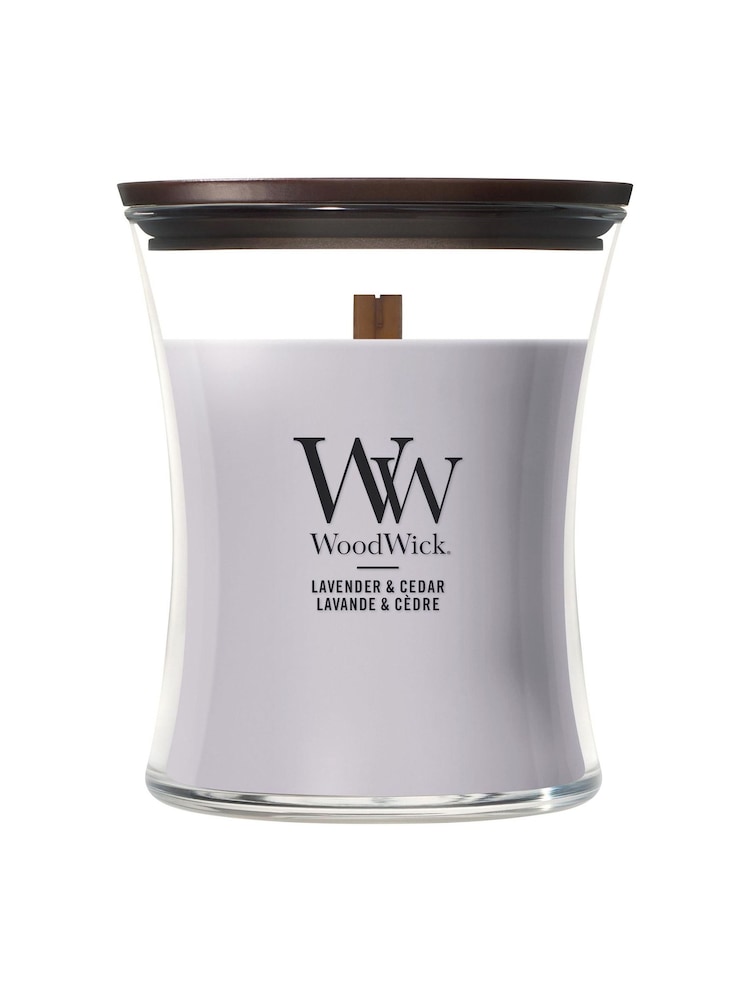 Woodwick Lilac Medium Hourglass 1 Wick Candle - Image 1 of 1 Woodwick Lilac Medium Hourglass 1 Wick Candle - Image 1 of 1