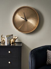 Pacific Antique Brass Round Wall Clock - Image 2 of 5