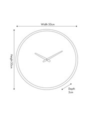 Pacific Antique Brass Round Wall Clock - Image 3 of 5