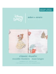 aden + anais White Essentials Disney Princess 100% Cotton Muslin Blankets 2-Pack - Image 6 of 6