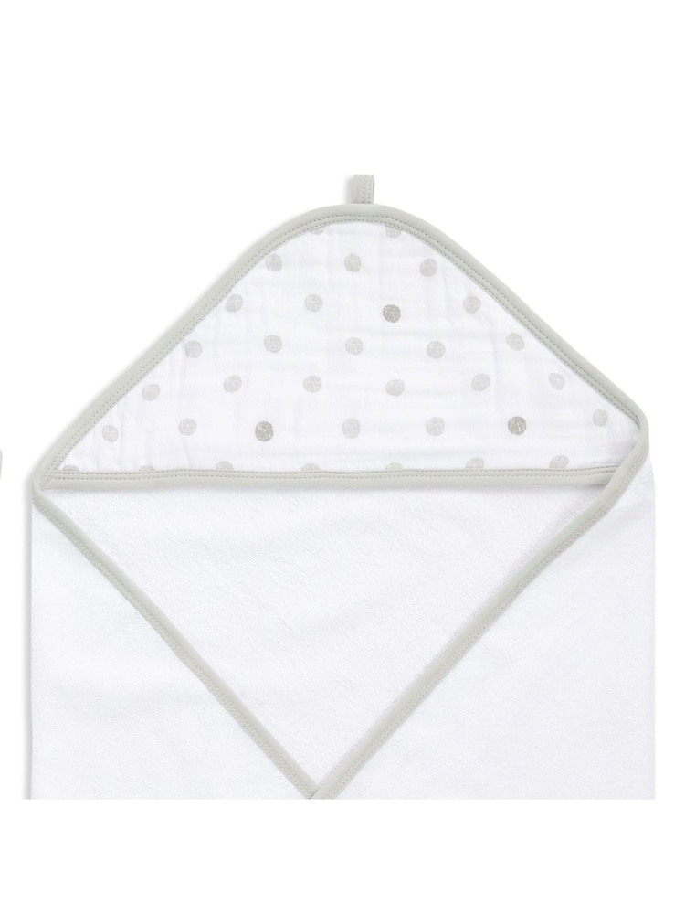 aden + anais White Essentials Dusty Hooded 100% Cotton Towels 2 Pack - Image 2 of 5