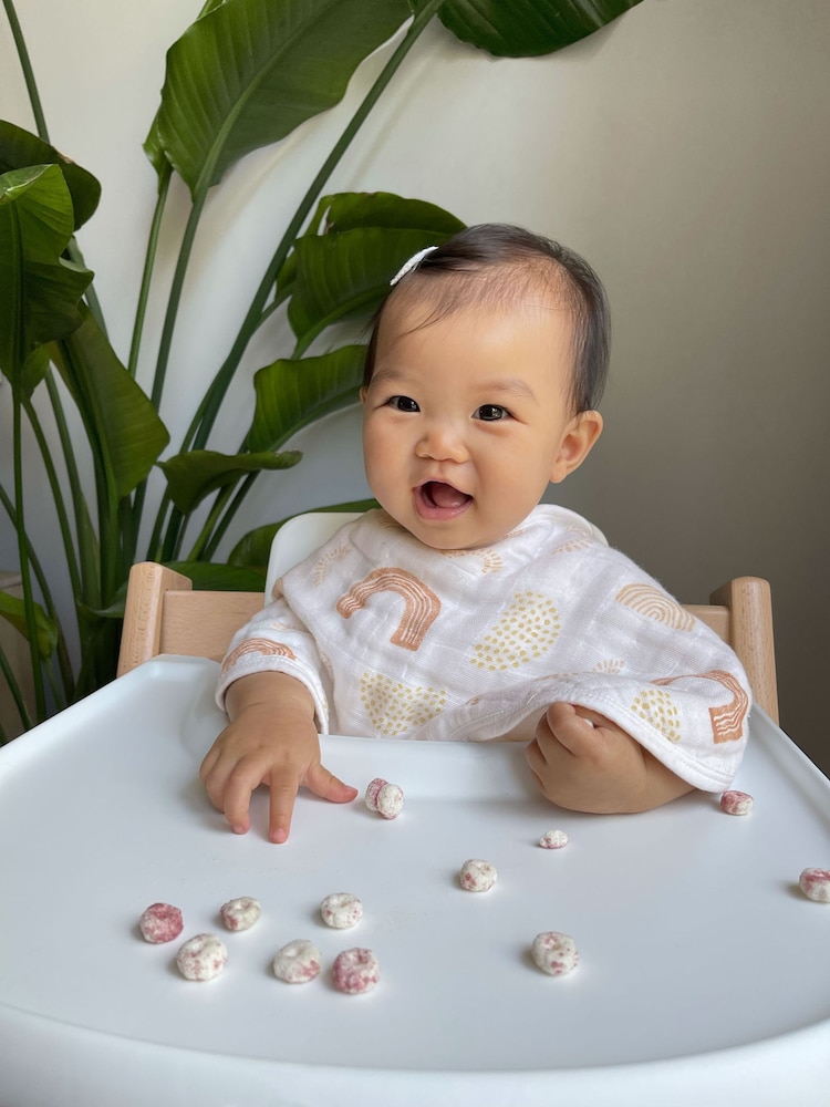 aden + anais White 100% Cotton Muslin Keep Rising Burpy Bibs 2 Pack - Image 1 of 4