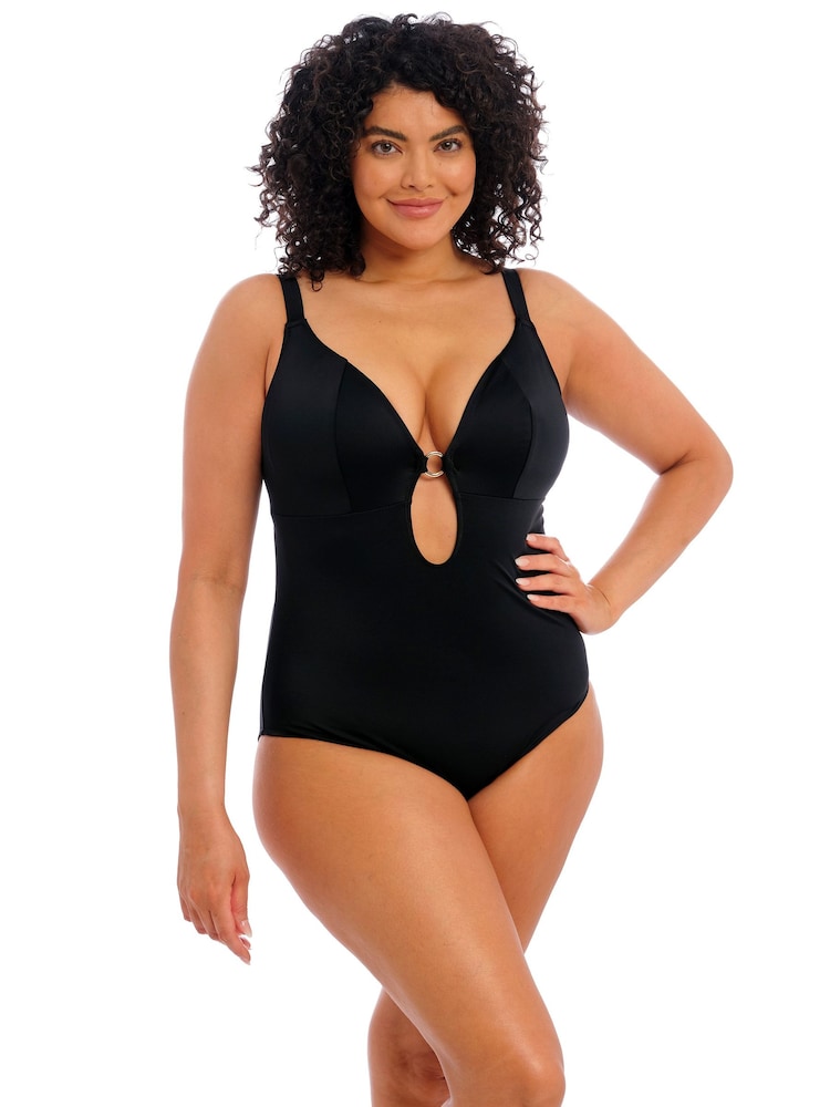 Elomi Black Plain Sailing Non Wired Plunge Swimsuit - Image 2 of 5