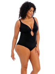 Elomi Black Plain Sailing Non Wired Plunge Swimsuit - Image 4 of 5