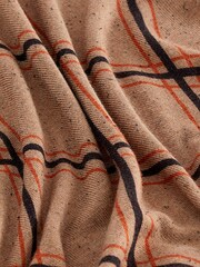 Camel Brown Check Printed Round Neck Jumper - Image 6 of 6