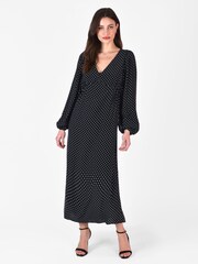 Ro&Zo Black Pinspot Amara Dress - Image 1 of 1