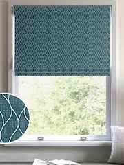 Teal Blue Molton Made To Measure Roman Blind - Image 1 of 6