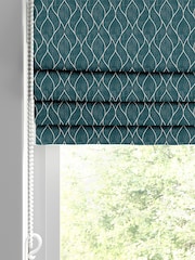 Teal Blue Molton Made To Measure Roman Blind - Image 2 of 6