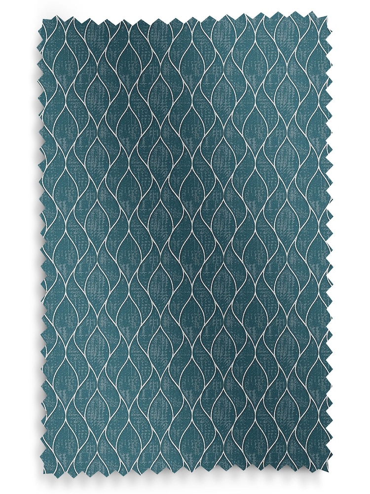 Teal Blue Molton Made To Measure Roman Blind - Image 5 of 5