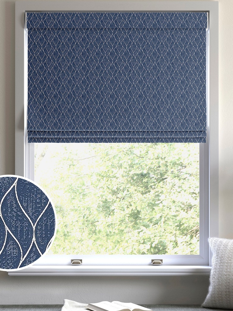 Blue Molton Made To Measure Roman Blind - Image 1 of 6