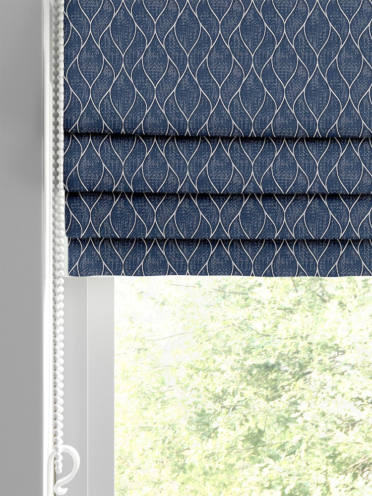 Blue Molton Made To Measure Roman Blind - Image 2 of 6