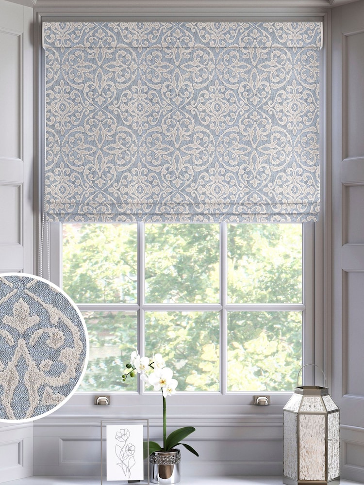 Blue Renna Made To Measure Roman Blind - Image 1 of 6