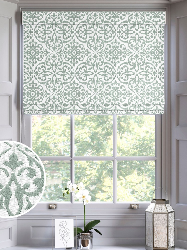Green Renna Made To Measure Roman Blind - Image 1 of 6