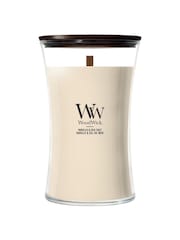 Woodwick Cream Medium Hourglass 1 Wick Large Candle - Image 1 of 1
