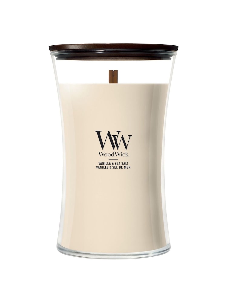 Woodwick Cream Medium Hourglass 1 Wick Large Candle - Image 1 of 1
