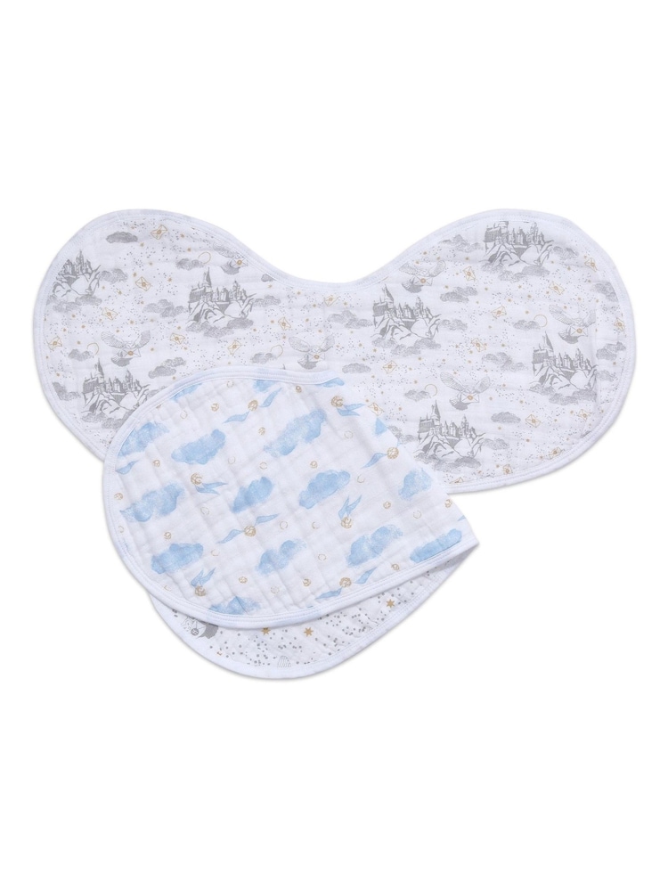aden + anais White 100% Cotton Harry Potter Iconic Burpy Bib - Image 1 of 5