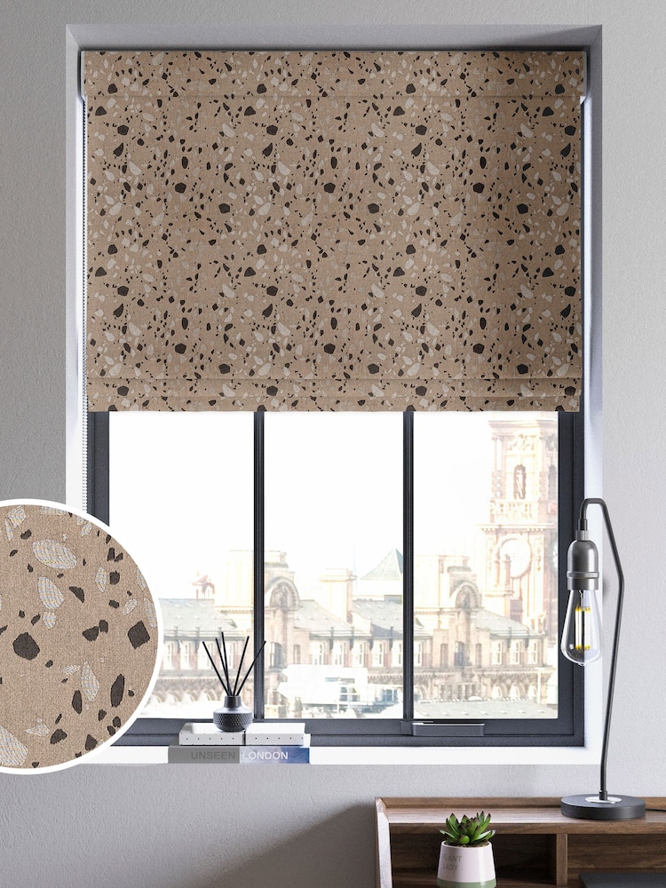 Brown Forbes Made To Measure Roman Blind - Image 1 of 6