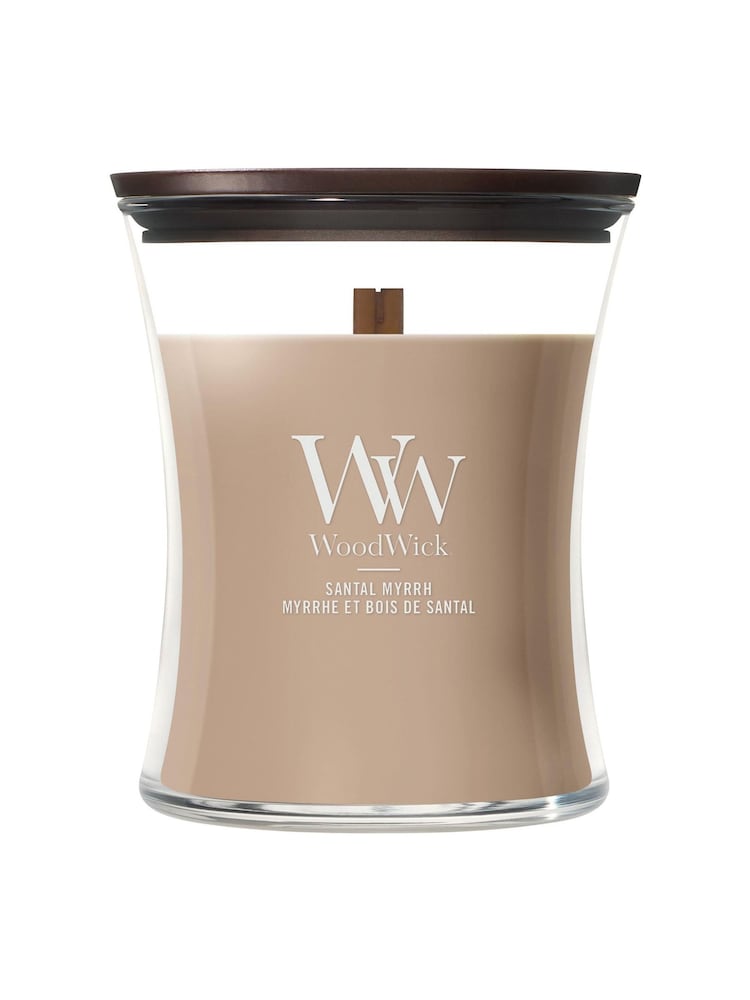 Woodwick Beige Medium Hourglass 1 Wick Candle - Image 1 of 1 Woodwick Beige Medium Hourglass 1 Wick Candle - Image 1 of 1