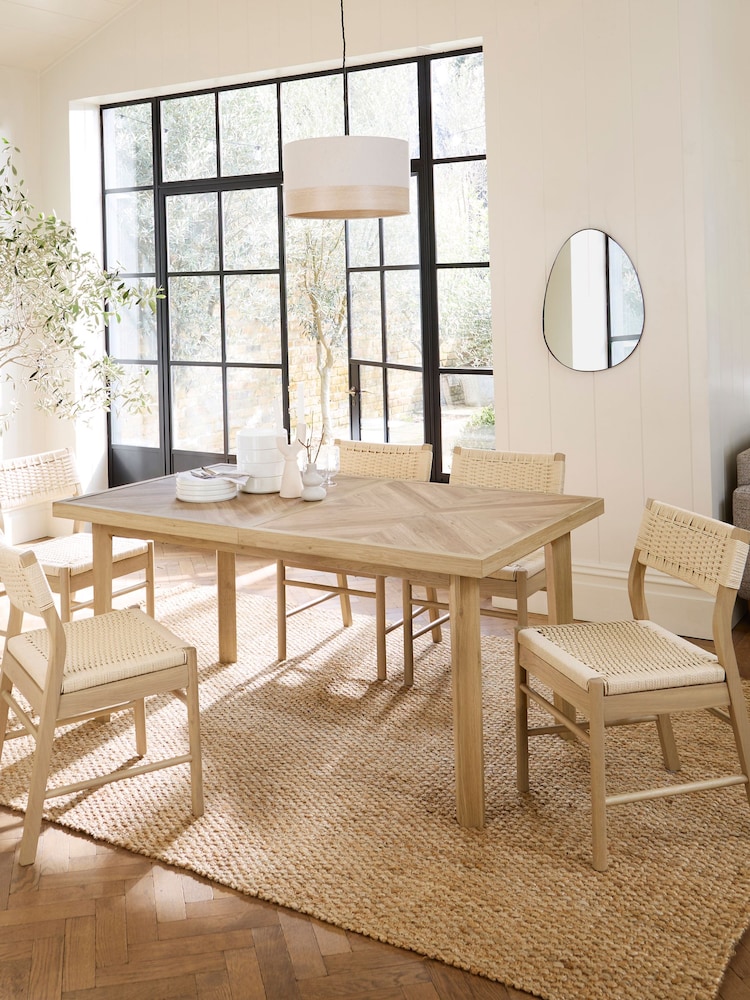 Light Natural Hayford Oak Effect 6 to 8 Seater Extending Dining Table - Image 1 of 8