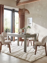 Dark Grey Heath Oak Effect 6 Seater Storage Dining Table - Image 1 of 9