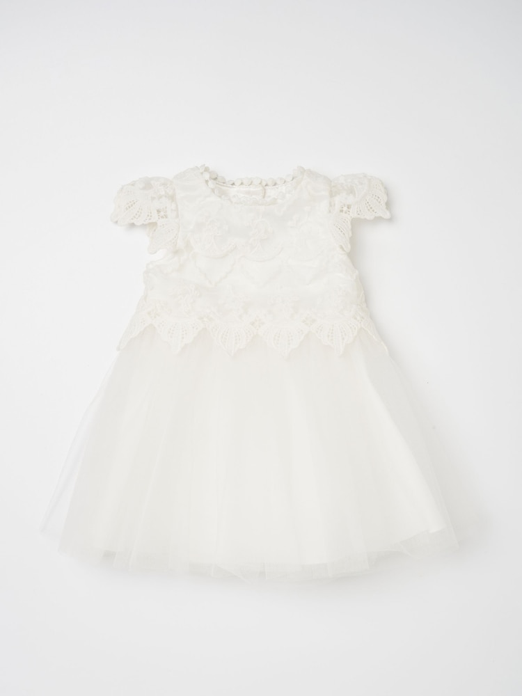 Angel & Rocket White Lace Bodice Baby Dress - Image 2 of 4 Angel & Rocket White Lace Bodice Baby Dress - Image 2 of 4