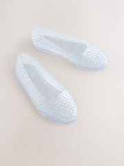 Silver Glitter Jelly Ballet Shoes - Image 1 of 5