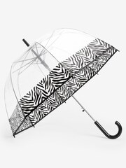 Clear Zebra - Regenschirm mit Hakengriff - Bild 1 von 2